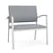 Lesro Newport Bariatric Chair Metal Frame, Silver, RS Fog Upholstery NP1401 - alternate 1